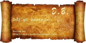 Dégi Beatrix névjegykártya